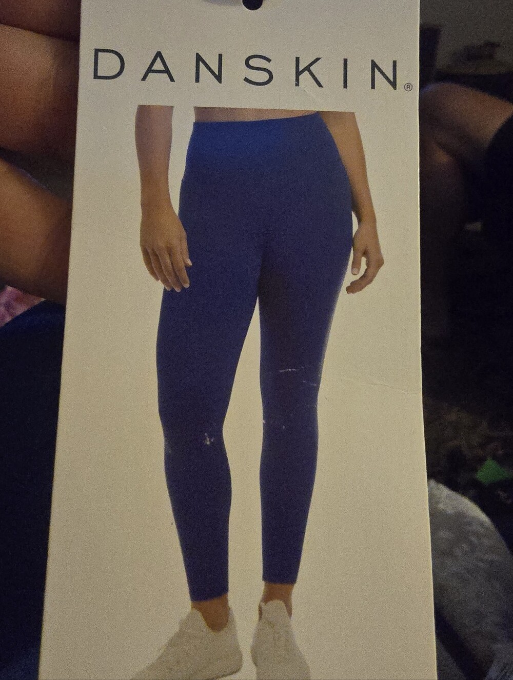 Danskin Women's Size Large Dazzling Blue 7/8 Leggings with Pockets NWT 💙